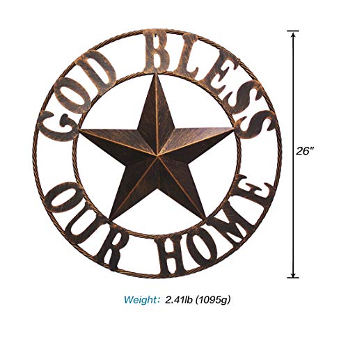 26 God Bless Our Home Texas Metal Barn Wall Decor Western Iron