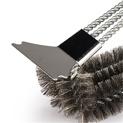 image for CO-Z Stainless Steel 3 in 1 BBQ Grill Brush and Scraper 18 Inches with