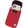RadiArmor EMF Blocking Cell Phone Sleeve - EMF Blocking Pouch That Fits Most Cell Phones - Updated Version (Red, Large)