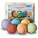 Bath Bombs Gift Set of 6, Beach Scents, Paraben Free, Phthalates Free, lush All Natural Essential Oils, Cocoa Butter, Coconut Oil, Fizzies, Melts, Bubble Bath- Birthday Essentials for Kids Teen Women