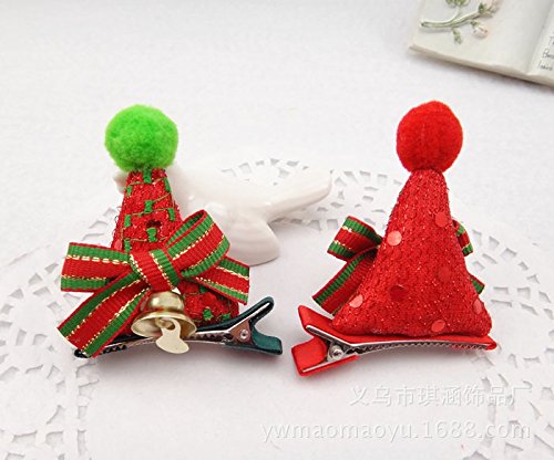 CAKYE Baby Girls' Christmas Outfits Infant Newborn 5PCs Santa Tutu Dress Set (Small(3-6 Months), Red) - Thumbnail 4