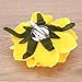BinaryABC Artificial Rose Flower Hairpin Hair Clips,Flower Brooch for Women Party (Yellow)