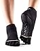 toesox Grip Pilates Barre Socks – Non Slip Ankle Full Toe, Large, Black