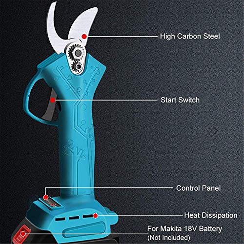 ZTMN Professionelle Schnurlose Elektrische Astschere Mit 2 Wiederaufladbaren 2-Stunden-Lithiumbatterie-Astscheren, 30 Mm… – Bild 7