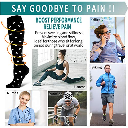 image for Bluemaple Copper Compression Socks Women and Men-Best for Running,Athl