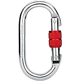 Paliston O-Shape Locking Carabiner - 25kN 5600lb Climbing Carabiner Screw Gate Oval Carabiner