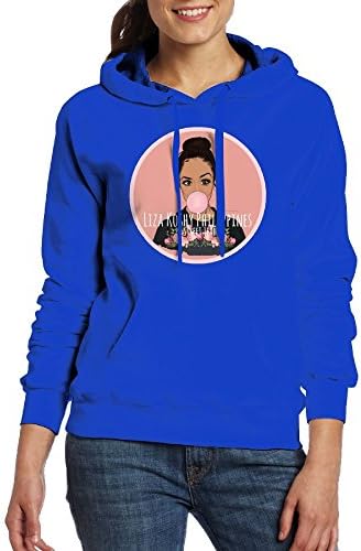 ZdaR RH Pullover Custom Liza Koshy Style Ladies Woman Casual Sweatshirt Pocket Hoodie Royalblue