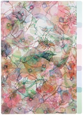 huanban072 5Pcs Floral Category Page Planner Index Page Notebook Notepaper Paper For Translucent 6 Hole Binder (A5, Birds Flower)