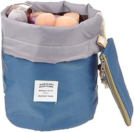 Cosmetic Makeup Bag Case,Hanging Toiletry Bag,Travel Organizer Travel Kit For Women Men (Macaroon Blue)