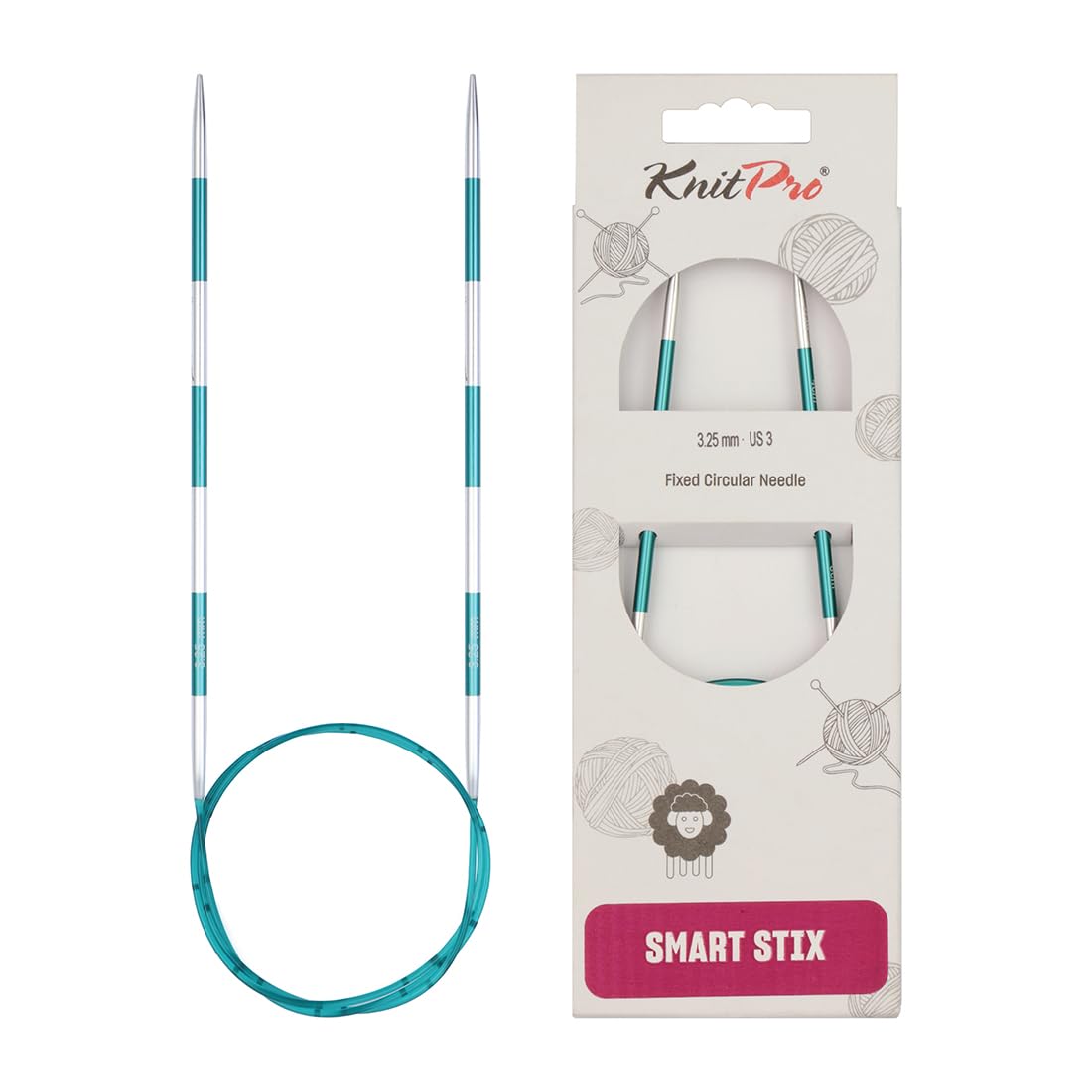KnitPro Smartstix Fixed Circular Needles 32" (80cm) | 3.25mm