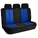 FH GROUP FH-FB071115-SEAT Travel Master Seat Covers Airbag Ready & Rear Split Blue/Black