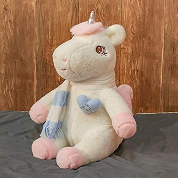 lzpoyaya Juguete de Peluche Gigante Unicornio Suave, muñecos de Peluches, Juguetes de Regalo de niña, cojín de Almohada de sofá de niños de Dibujos Animados, decoración para el hogar 40 cm (Sentado):