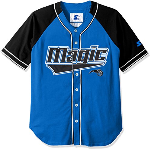 STARTER NBA Orlando Magic Men's The Player Baseball Jersey, Medium, Royal