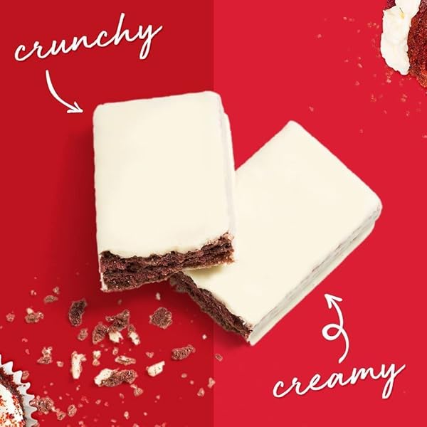 POWER CRUNCH PROTEIN WAFER BARS, HIGH PROTEIN SNACKS WITH DELICIOUS TASTE, RED VELVET, 1.4 OUNCE (12 COUNT)