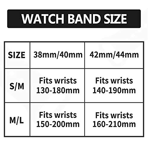 IDON Sport Watch Band, Soft Silicone Replacement Sports Band Compatible with Watch Band 2018 Series 4/3/2/1 38MM 40MM 42MM 44MM for Watch All Models
