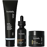 Buttah Skin by Dorion Renaud Complete Melanin-Rich Skin Care Kit | Shea Butter, Vitamin C Serum, Facial Cleanser | Organic & Natural | Black-Owned