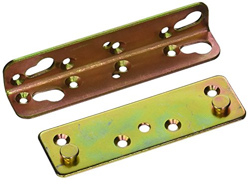 5-3/16" No Mortise Bed Rail Corner Hinges Fittings Fasteners - 4 Sets