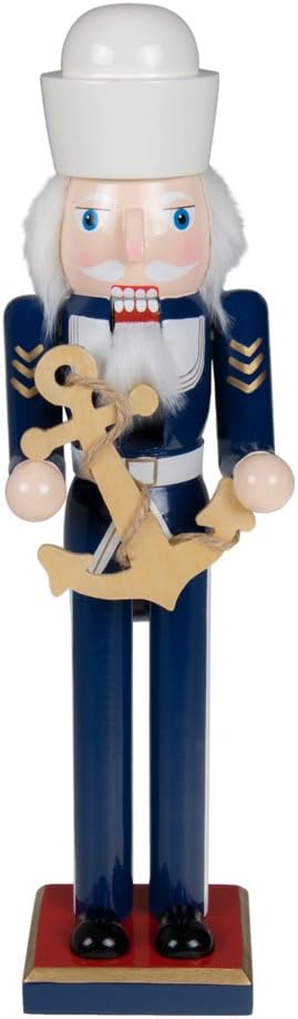 Nutcrackers - Clever Creations Sailor 15 Inch Traditional Wooden Nutcracker, Festive Christmas Décor for Shelves and Tables