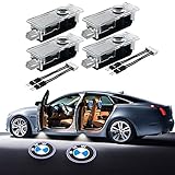 Car Door LED Logo Projector Light for BMW,Ghost Shadow Welcome Lights Symbol Emblem Courtesy Step Lights Ground Lamp Kit for BMW 3 5 6 7 Z GT X Mini Series (For BMW 4 pack)