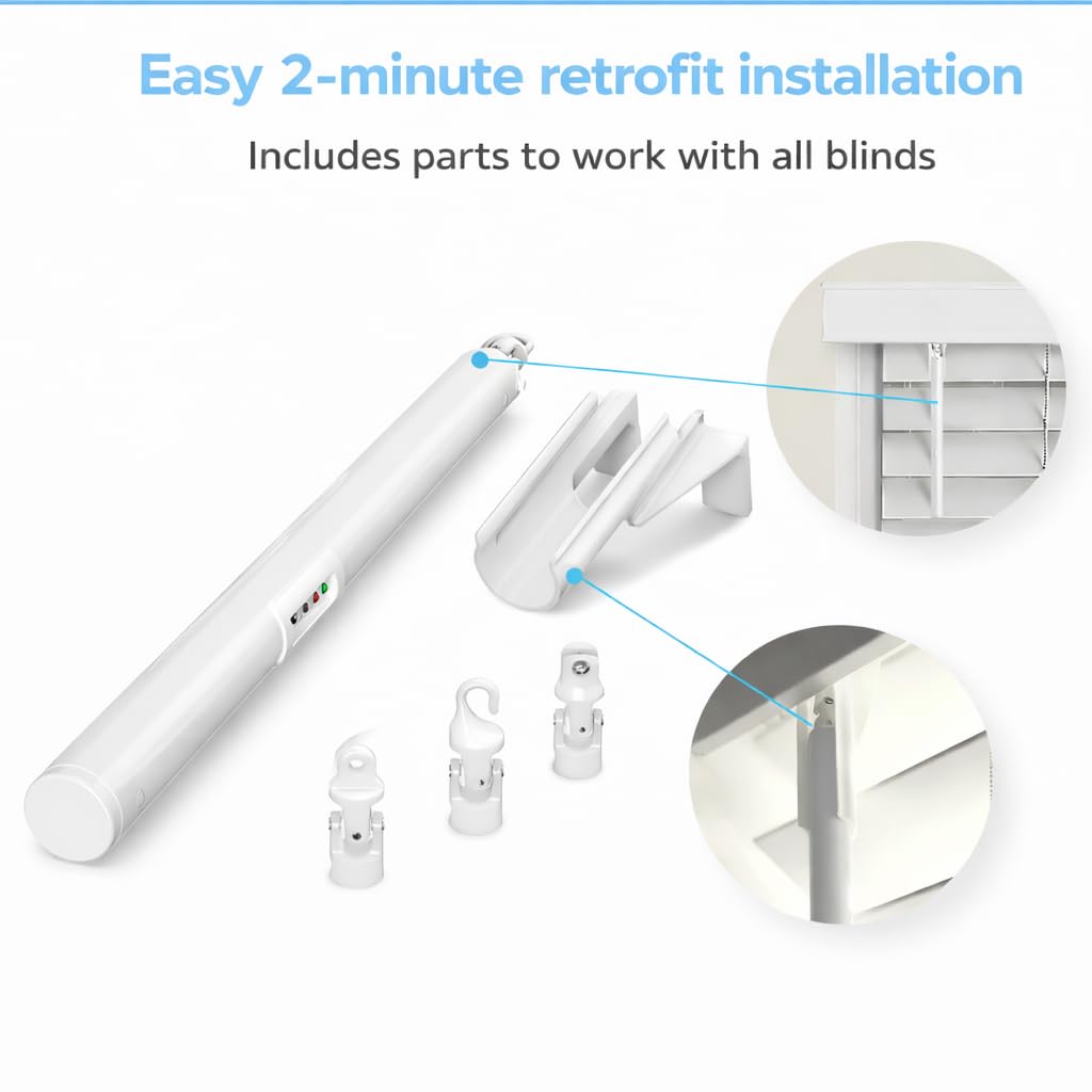 Condition photo showing New/Like New for sunsa wand rf – remote control retrofit solution to motorize existing blinds, add smart hub for alex