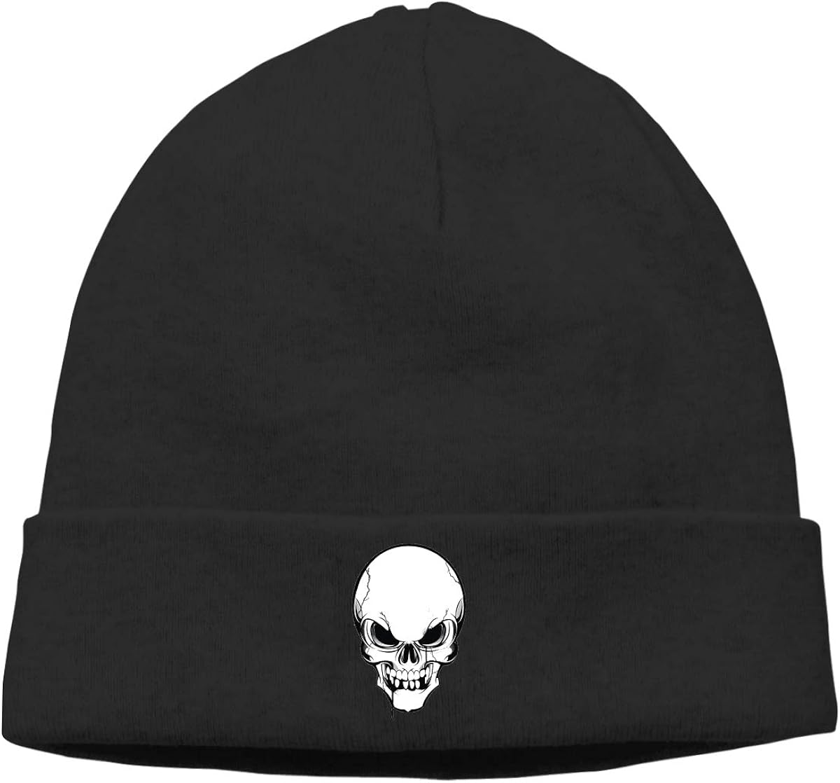 Hip-Hop Knitted Hat for Mens Womens Skull Skeleton Tattoo Unisex Cuffed Plain Skull Knit Hat Cap Head Cap