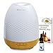 LARGE Aromatherapy Essential Oil Diffuser and Aroma Oil Set - Ultrasonic Cool Mist Humidifier with LED Light for Home Bedroom Spa or Bathroom, Bamboo Design Best Gift, 380 ML, GENIANI