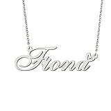 BYBWBL Fiona Name Pendant Necklace Silver Color