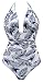Eomenie Women's Deep V Neck Bathing Suits Monokini Sexy Tummy Control Swimwear One Piece Swimsuit For Women