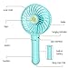 Anpress Handheld Fan, Air Cooling Personal Fan USB/18650 Rechargable Battery Operated Fan with Adjustable Stepless Speeds for Home Office & Indoor Outdoor Activities (Blue)