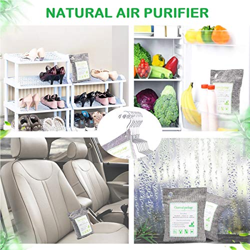 Comfy mee Activated Bamboo Charcoal Deodorizer Bags, Oder Absorber Eliminator, Natural Air Purifying Fresheners,Moisture Remove for Home, Car, Closet, Bathroom (8 Pack, 200g Each) - Thumbnail 4