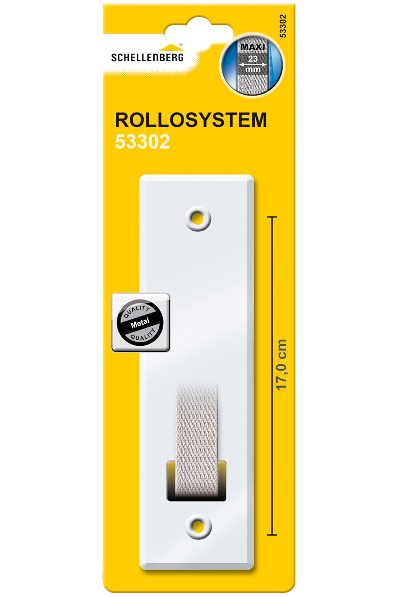 Schellenberg 53302 Roller Shutter Belt Cover Hole Spacing 17 cm Metal System Maxi for Belt Winder and Inlet Winder White