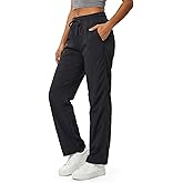 Zylioo Tall Women’s Lightweight Studio Pants, 32"/34" Inseam Relaxed Fit Ruched Leg Athletic Dance Pants with Pockets