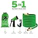 Joeys Garden Expandable Garden Hose - 50 Feet - Extra Strong Stretch Material with Brass Connectors - Bonus 8 Way Spray Nozzle Included