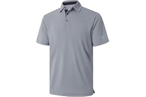 M MAELREG Mens Golf Shirt Short and Long Sleeve Moisture Wicking Dry Fit Performance Solid Casual Pique Golf Polo Shirts for Men
