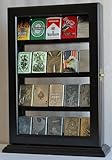 Zippo Lighter Display Case Stand, solid wood, COIN14-BLA