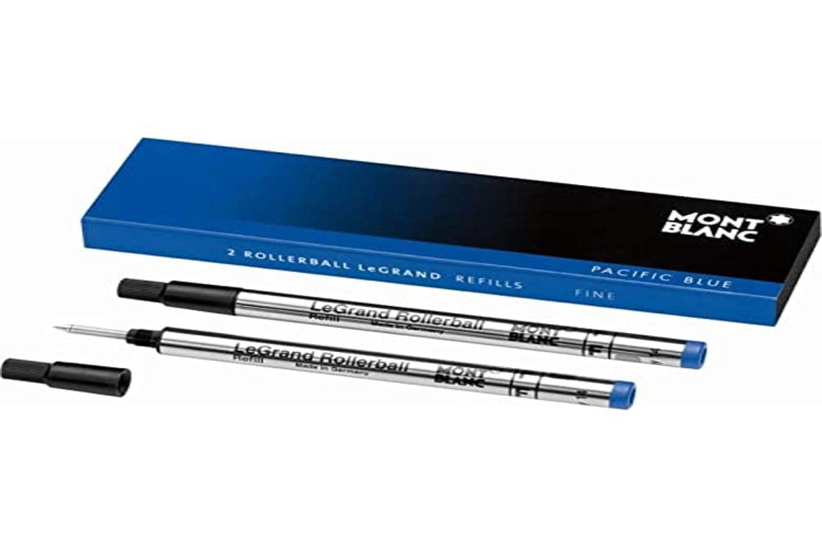 Montblanc Rollerball LeGrand Refills (F) Royal Blue 124502 – Refill Cartridge Exclusively for The Meisterstück LeGrand Rollerball Pen – 2 x Blue Pen Refills