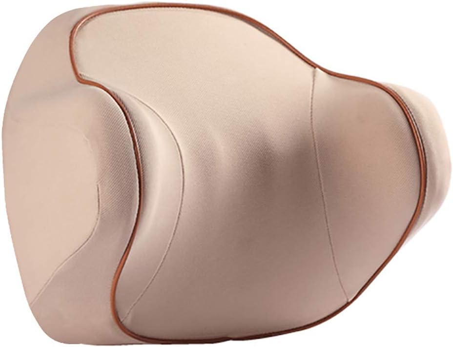 LOKLONG Soft Memory Foam Car Neck Pillow For Driving Comfortable,Neck Support, Headrest Pillow Pad for Travel,Home,Office (Beige)