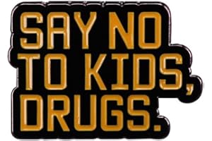 XKYDYF “Say No To Kids,Drugs.”- Enamel Brooch Teenagers' Physical and Mental Health Awareness Tips Quotes Brooch Badge Lapel pin