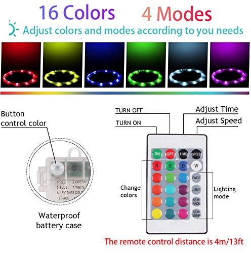 Funesla Cornhole Edge and Ring Lights, 16 Colors Change LED Corn Hole Board Lights with Remote Control for Family Backyard Bean Bag Toss Cornhole Game, 2 Set