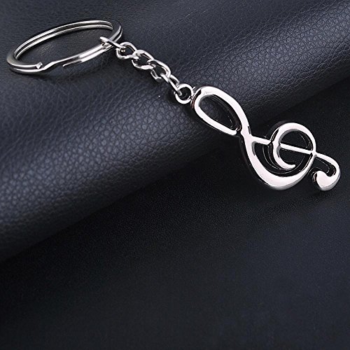GOOTRADES Musical Note Key Ring Keyfob Keyring Music Symbol Keychain