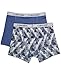 Calvin Klein Big Boys' CK Kids Performance Boxer Brief Underwear, Multipack, 2 Pack-Blue Geo Print, Delft, L (12/14)