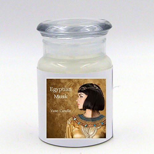 Egyptian Musk Jar | Vase Candle | 30 Hour Burn Time | Premium Soy Paraffin Wax Blend | Highly Scented | Self-Trimming Wick