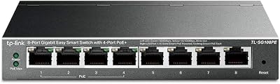 TP-Link TL-SG108PE 8 Port Gigabit PoE+ Switch 4 PoE+ 64W VLAN QoS Fanless