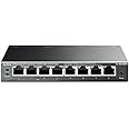 TP-Link TL-SG108PE 8-Port Gigabit Web Managed Easy Smart Ethernet PoE Switch (4 PoE Ports, 55 Watt Budget)