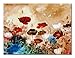 Wieco Art Blooming Poppies Extra Large Contemporary Colorful Flowers Pictures Paintings on Canvas Wall Art Modern Gallery Wrapped Floral Giclee Canvas Prints for Living Room Home Decorations XL