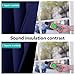 NICETOWN 100% Blackout Curtain Panels, Thermal Insulated Black Liner Curtains for Nursery Room, Noise Reducing and Cold Blocking Drapes for Windows (Royal Blue, Set of 2, 52-inch Wide by 63-inch Long)