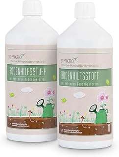 Effektive Mikroorganismen aktiv 2 Liter (2 x 1 Liter) - EM aktiv - Bodenhilfsstoff - Anwendungsfertig für z.B. Bodenaktivator, Kompostbeschleuniger, für Bokashi Eimer, Stallreiniger - 100% vegan