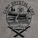 Camp Crystal Lake T-Shirt-Jason Friday the 13th shirt-Large-Heather Gray