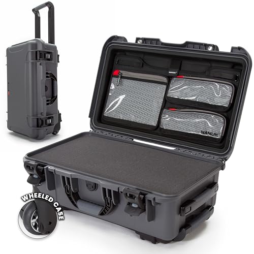 NANUK 935 – Leichter, wasserdichter Schutzkoffer aus NK-7-Kunststoff mit individuell anpassbarem Schaumstoff-Einsatz und Deckel-Organizer (25,1 cm x 4