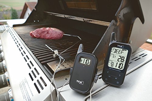 TFA Dostmann Küchen-Chef Digitales Bratenthermometer/Grillthermometer Funk, 2 Einstechfühler zur Messung der Ofen- und… – Bild 5